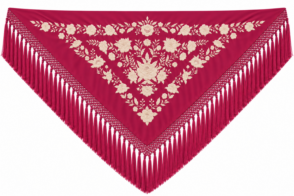 MANTON VISCOSA MARINA FRESON BORDADO BEIGE