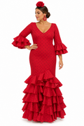 TRAJE FLAMENCA LOLA ROJO LUNAR ROJO