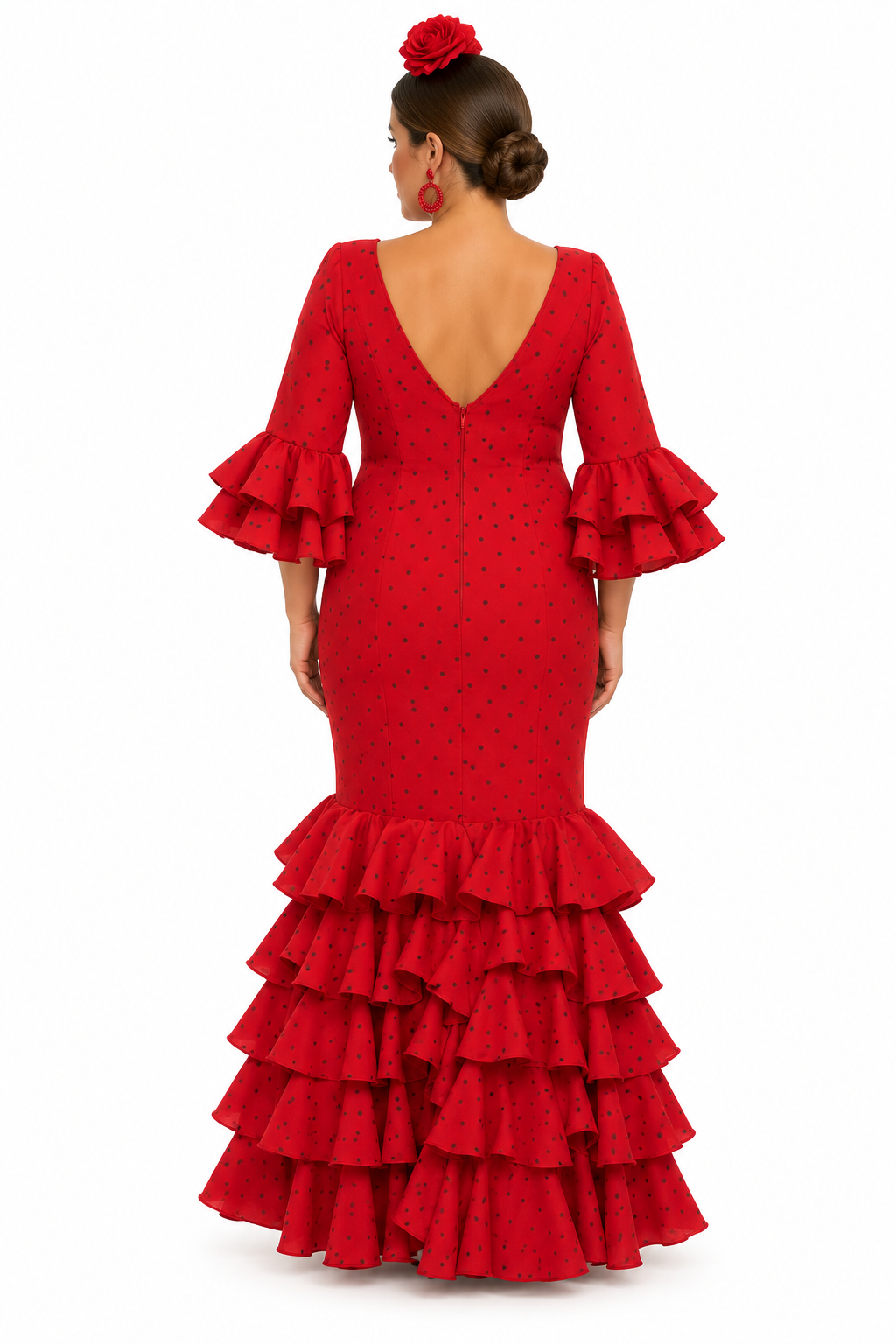 TRAJE FLAMENCA LOLA ROJO LUNAR ROJO
