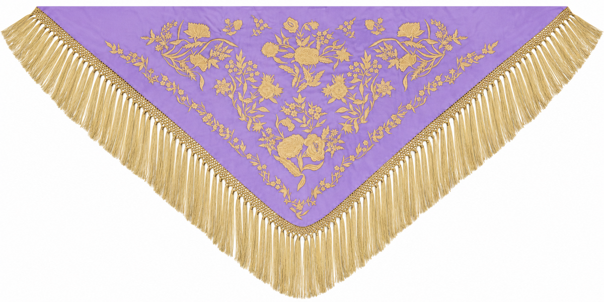 MANTON ALGODON ESTHER LILA BORDADO BEIGE