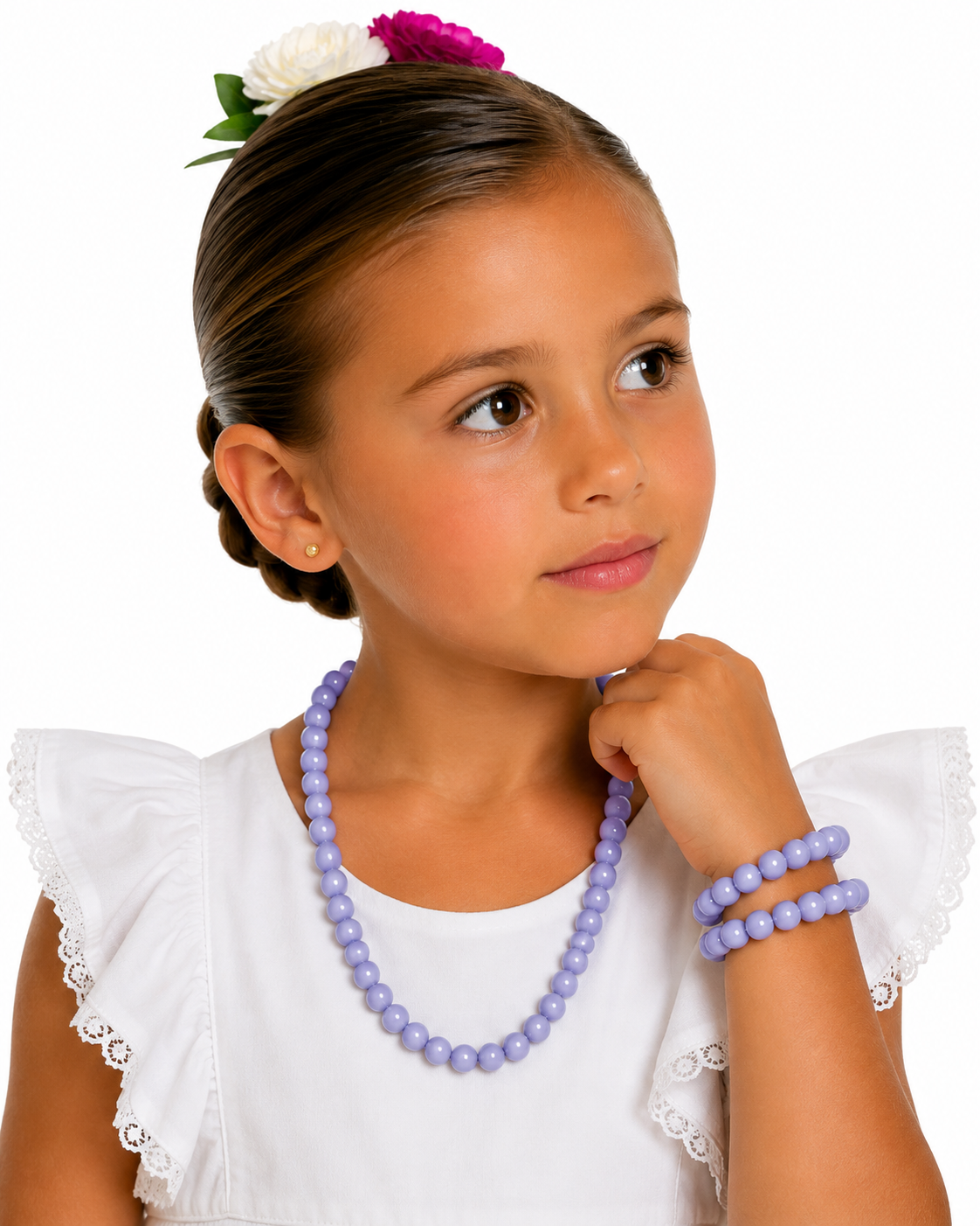 COLLAR NIÑA LILA