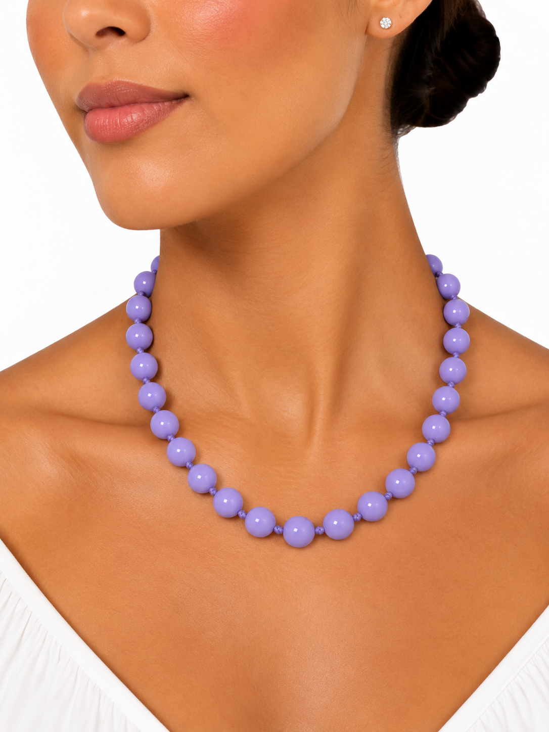 COLLAR ISA BOLAS GRANDE LILA