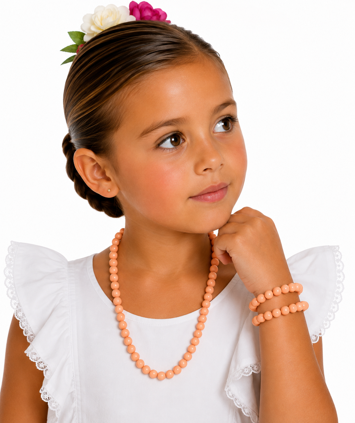 COLLAR NIÑA MANDARINA