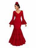 Traje flamenca cordoba rojo - Lunares del Este