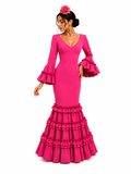 Traje flamenca granada fresa - Lunares del Este