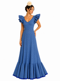 Traje flamenca princess azul lunar azul - Lunares del Este