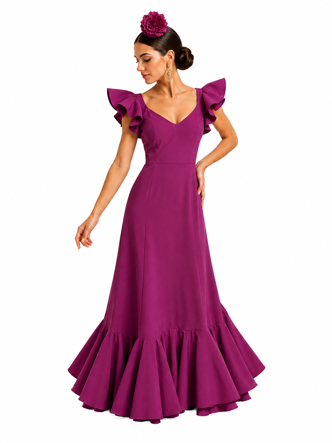 Traje flamenca princess buganvilla - Lunares del Este