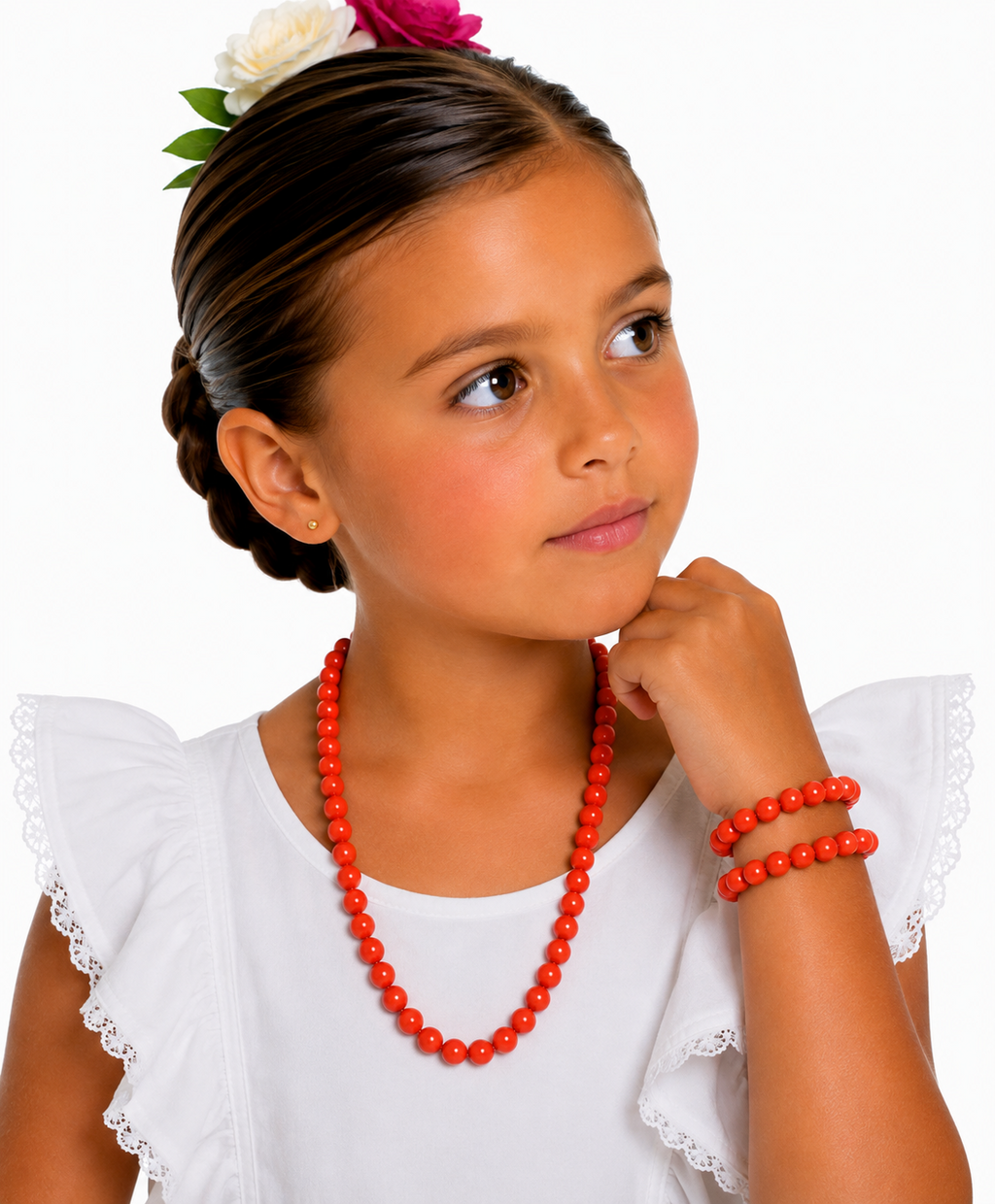 COLLAR NIÑA NARANJA