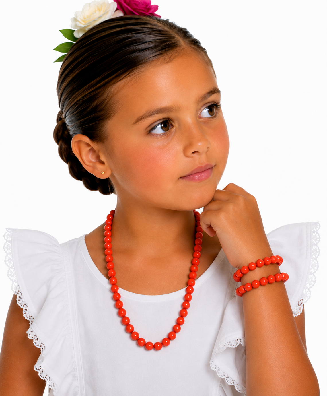 COLLAR NIÑA NARANJA