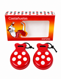 CASTAÑUELAS NIÑA ROJO LUNAR BLANCO