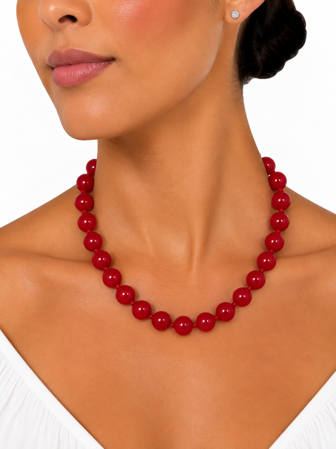 COLLAR ISA BOLAS GRANDE ROJO
