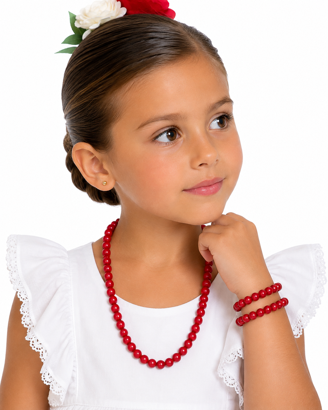 COLLAR NIÑA ROJO