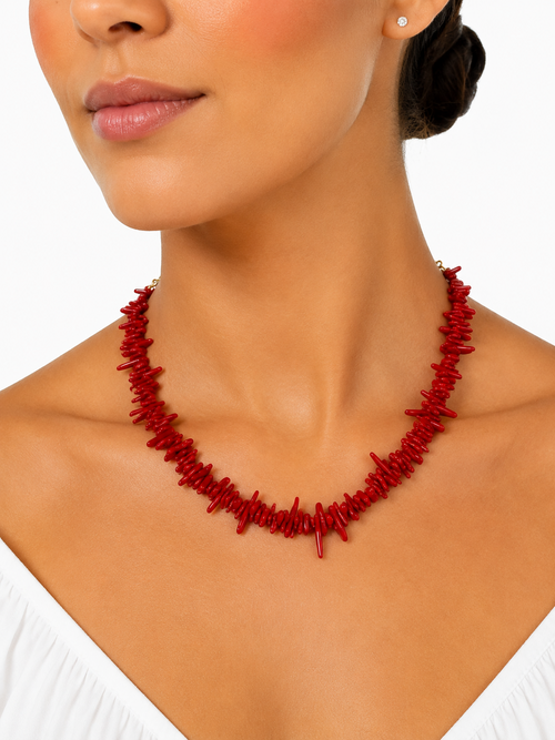 COLLAR IRENE CORALES ROJO