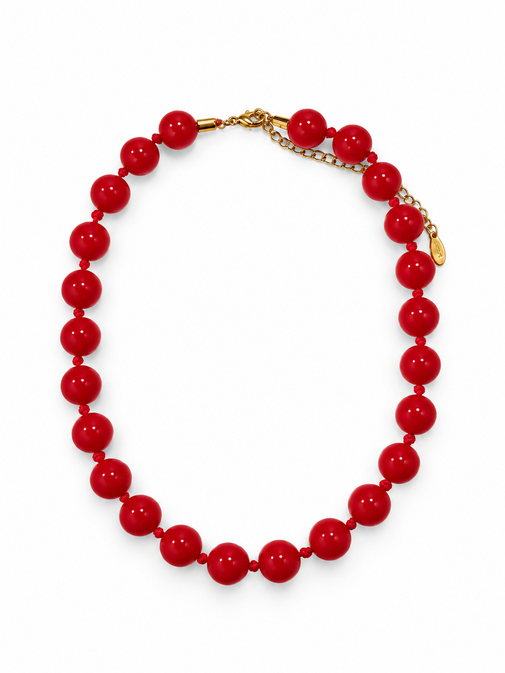 COLLAR ISA BOLAS GRANDE ROJO