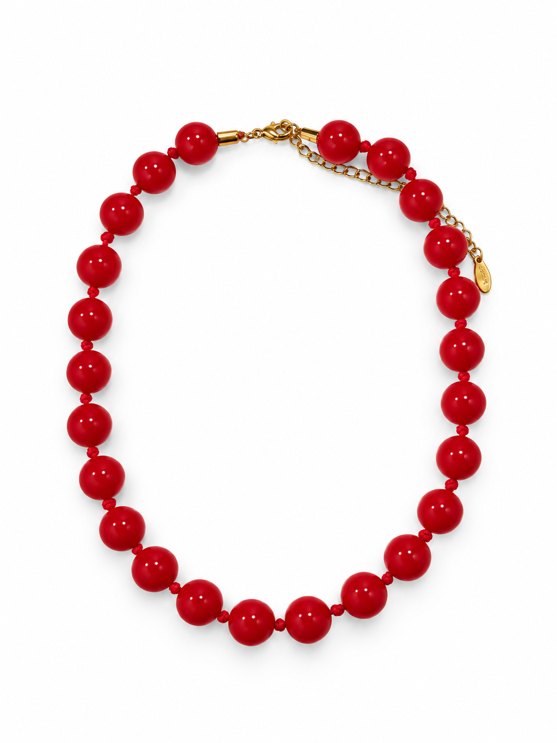 COLLAR ISA BOLAS GRANDE ROJO