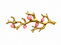 BROCHE HOJITAS BOLITAS ROSA
