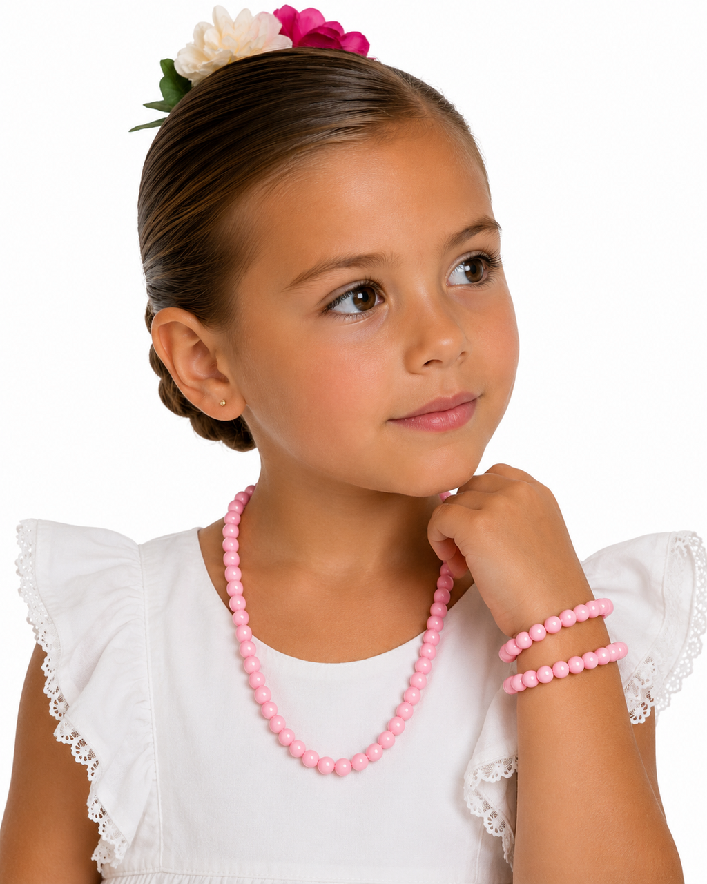 COLLAR NIÑA ROSA