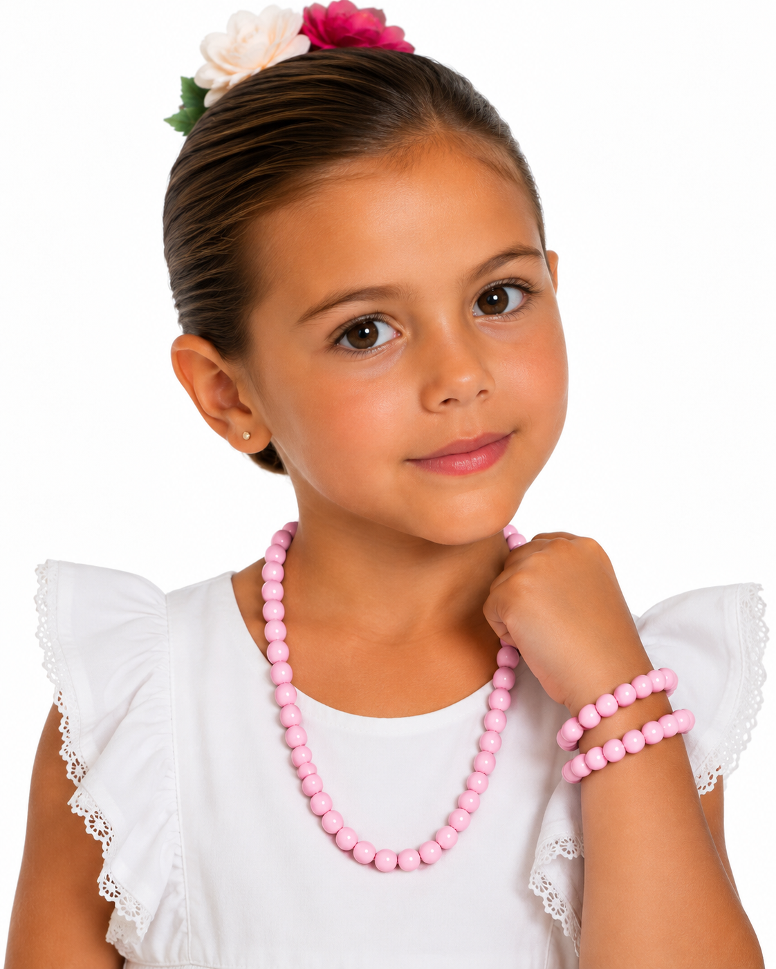 COLLAR NIÑA ROSA BEBE