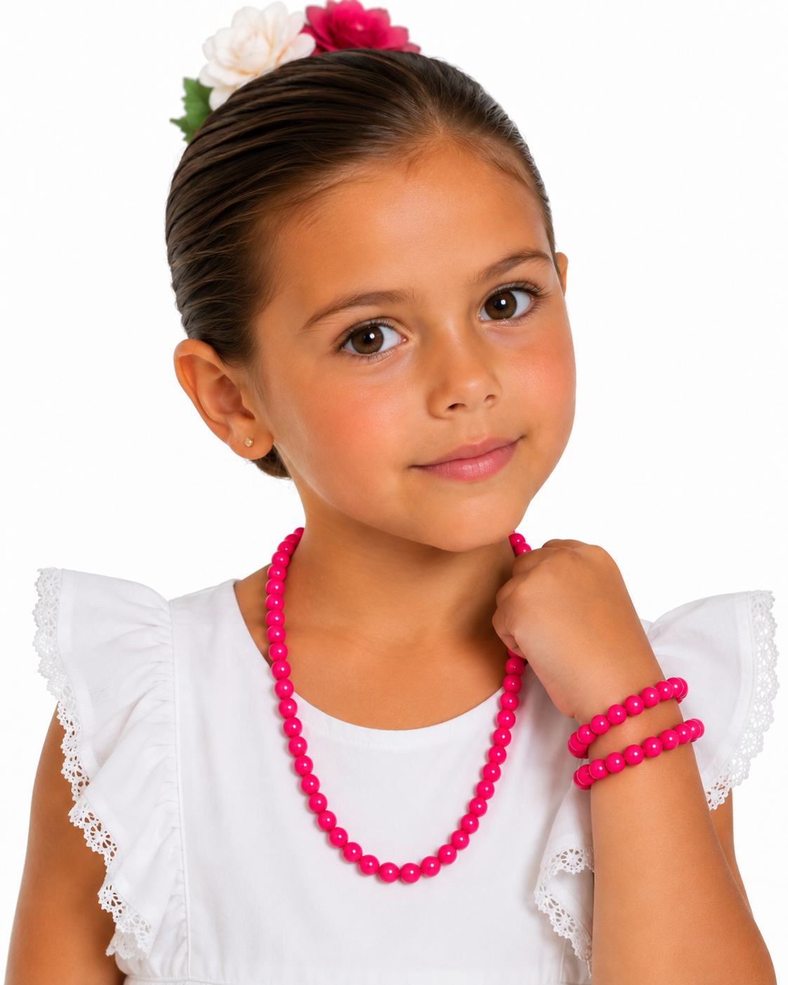 COLLAR NIÑA ROSA CHICLE