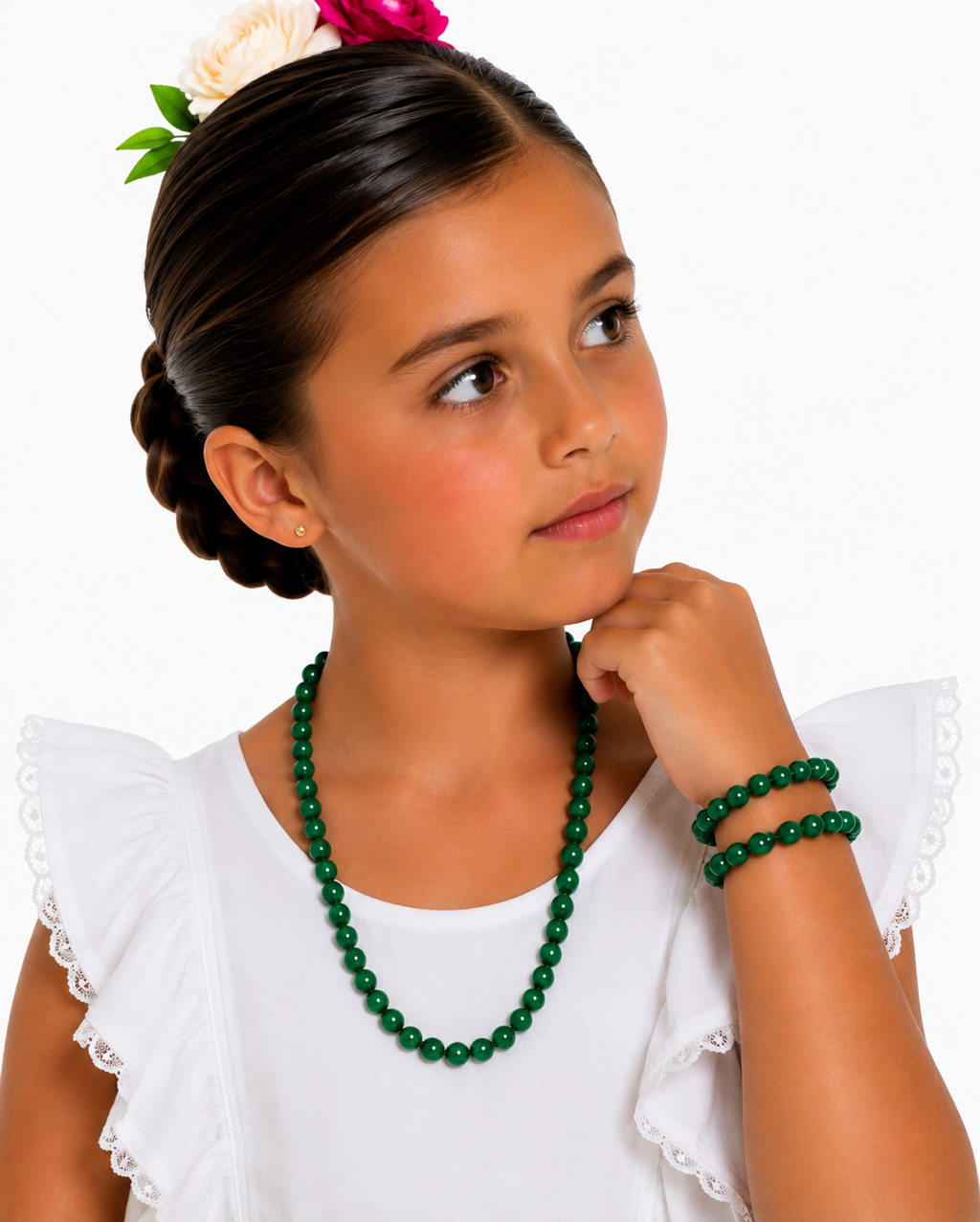 COLLAR NIÑA VERDE
