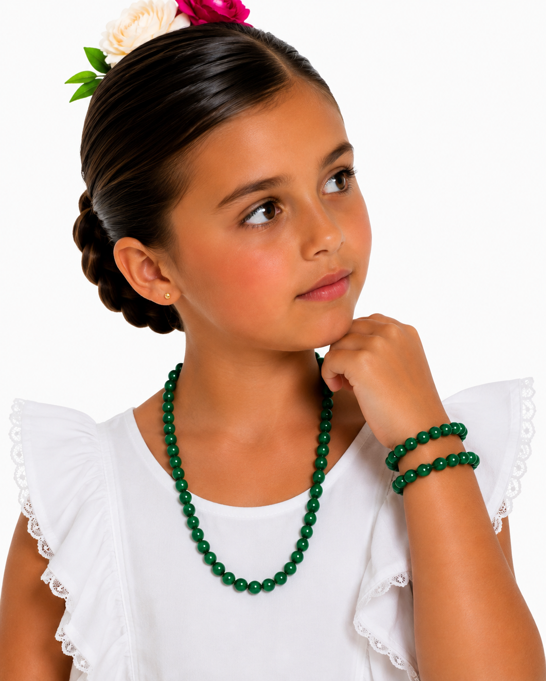 COLLAR NIÑA VERDE