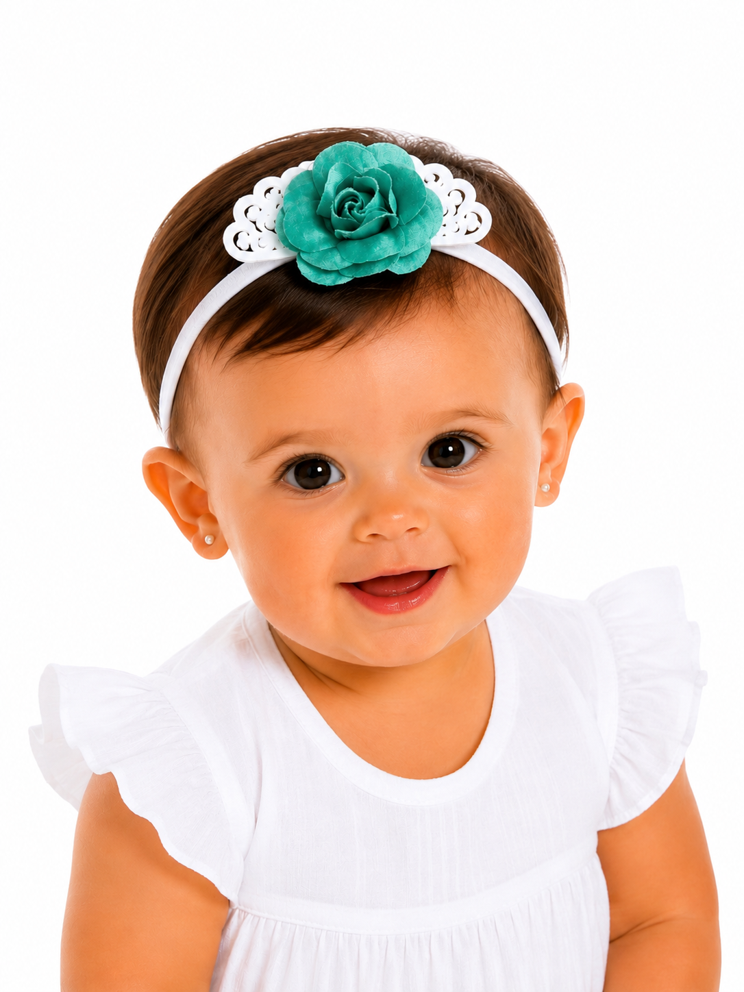DIADEMA BEBE VERDE JABONOSO