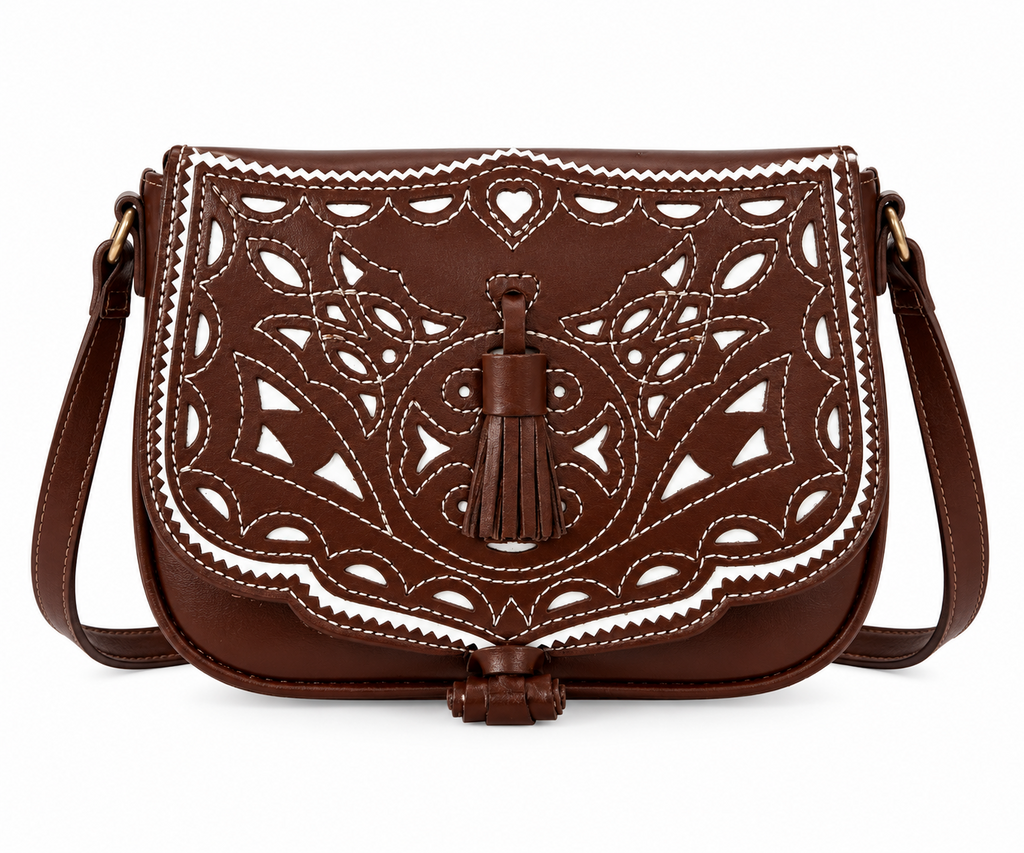 BOLSO ROMERIA GRANDE BORLON MARRON CLARO