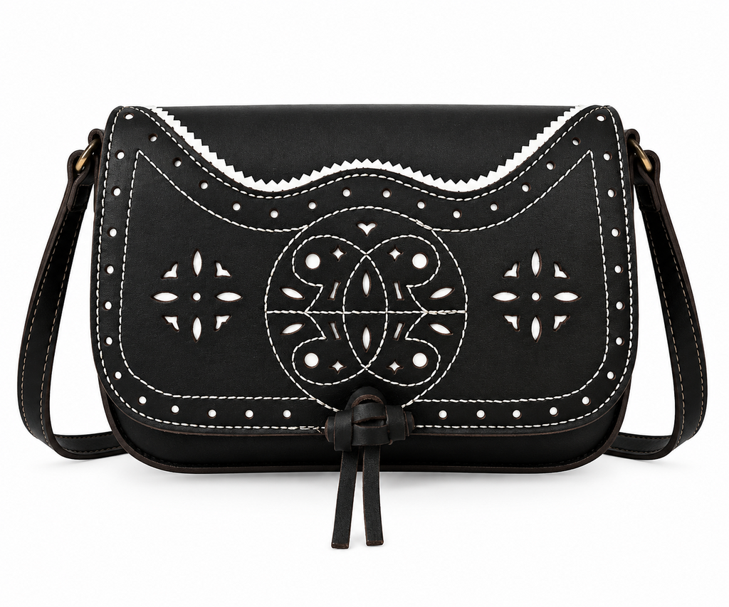 BOLSO ROMERIA GRANDE LABRADO NUDO MARRON OSCURO