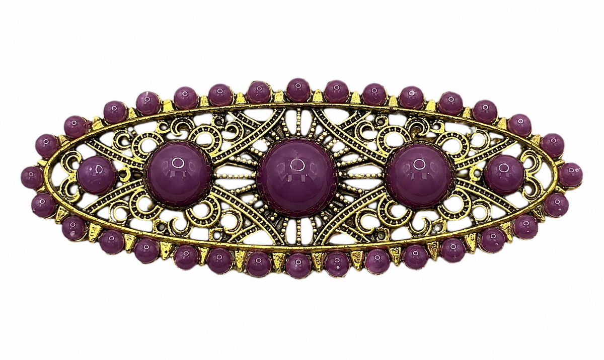 BROCHE ANTIGUO ENVEJECIDO MORADO