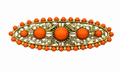 BROCHE ANTIGUO ENVEJECIDO NARANJA
