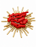 BROCHE SOL ROJO