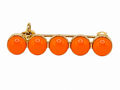 BROCHE NIÑA BOLITAS NARANJA