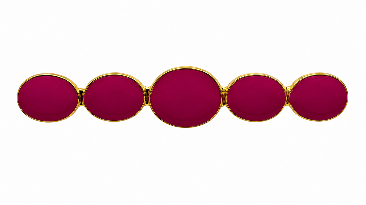 BROCHE NIÑA CIRCULOS FUCSIA