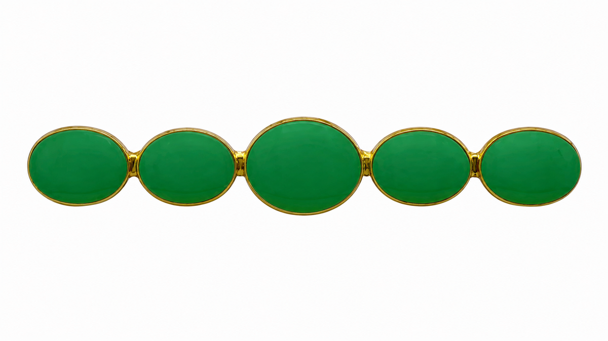 BROCHE NIÑA CIRCULOS VERDE