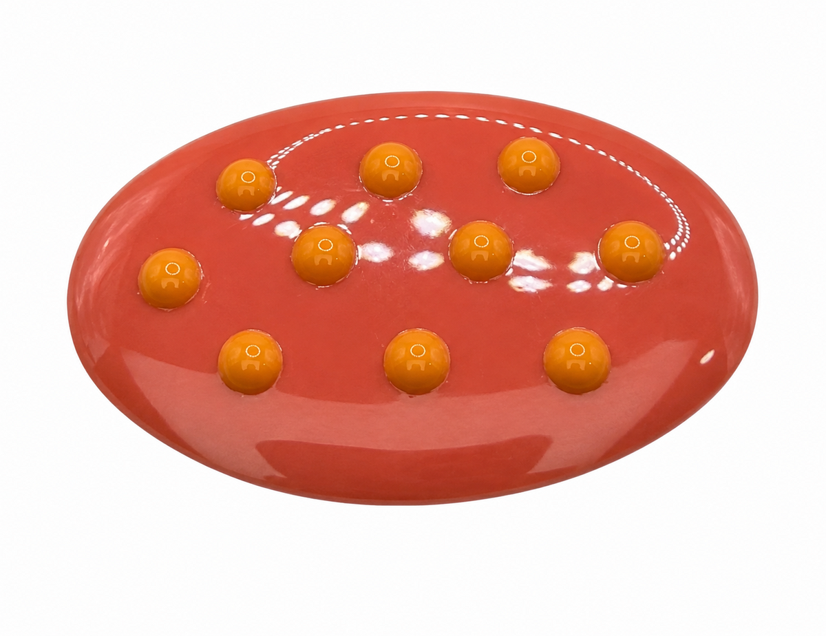 BROCHE NIÑA MINI PUNTITOS CORAL