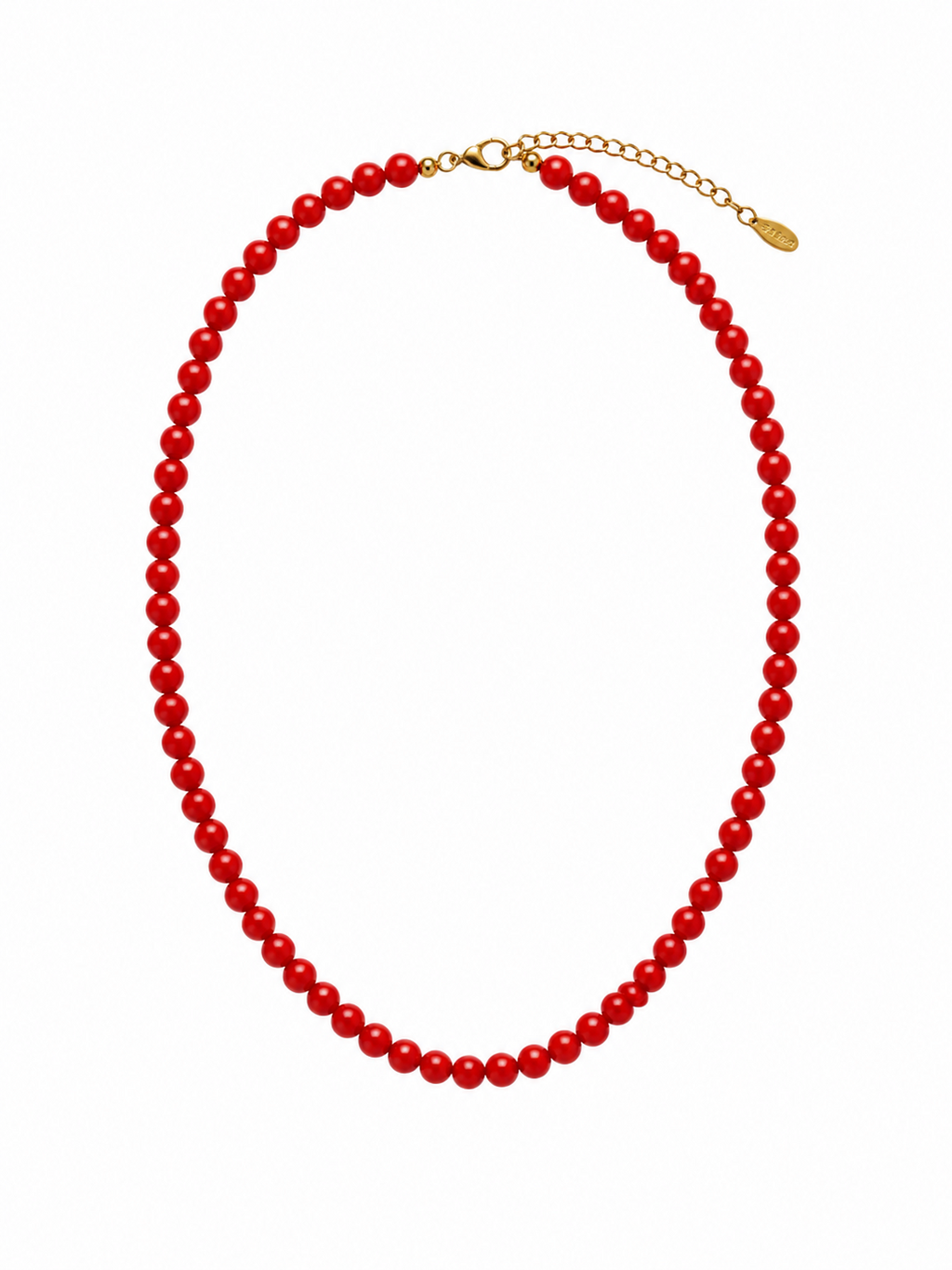 Collar Elena de bolitas pequeñas para flamenca, color rojo