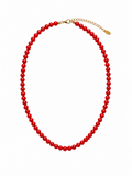 Collar Elena de bolitas pequeñas para flamenca, color rojo