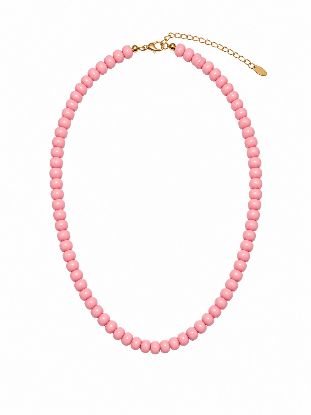Collar Elena de bolitas pequeñas para flamenca, color rosa