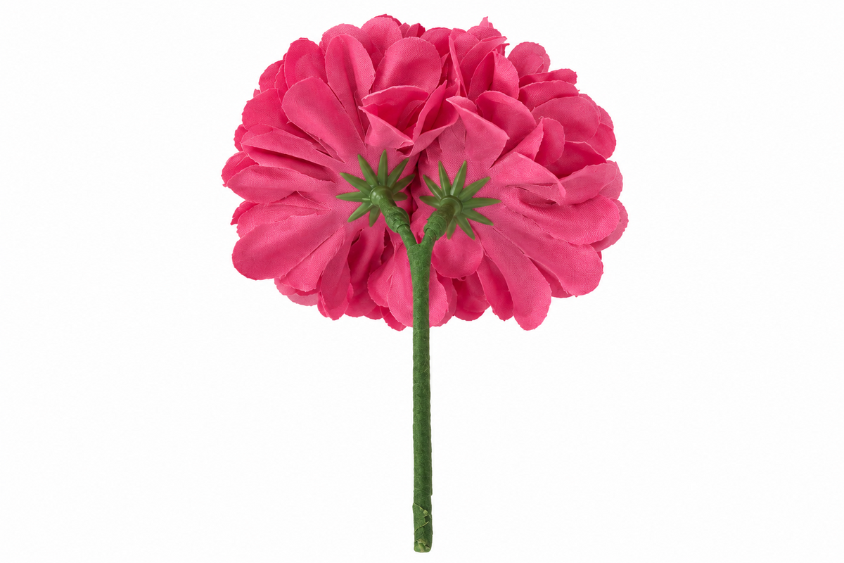 Ramillete pompón Lia rosa para niña flamenca, otra vista