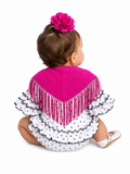 Mantón para bebé, color fucsia