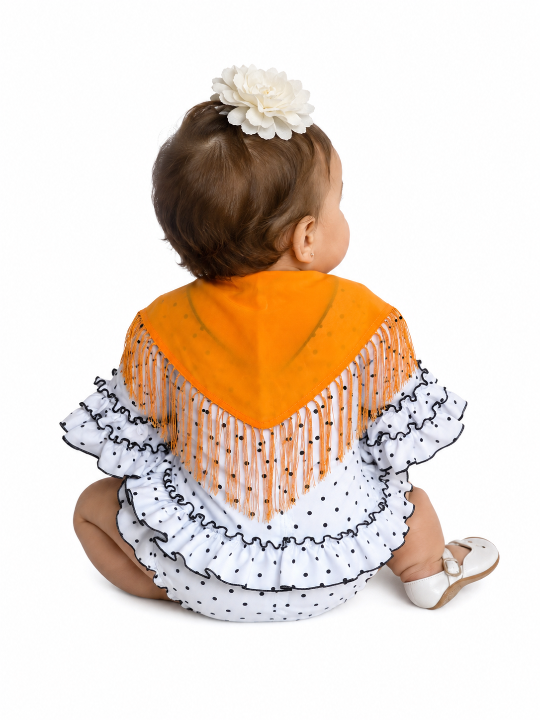 Mantón para bebé, color naranja butano