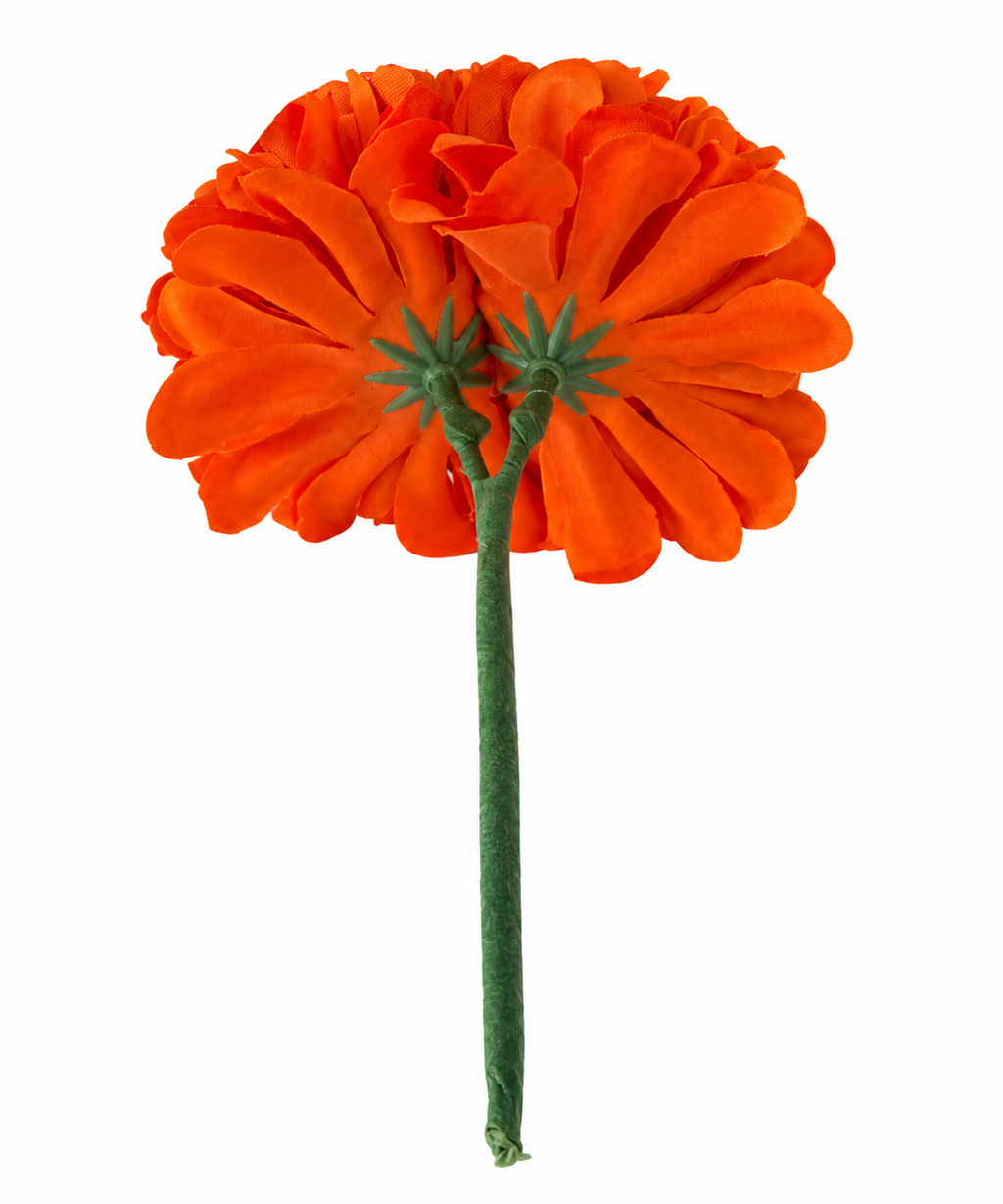 Ramillete pompón Lia naranja para niña flamenca, otra vista