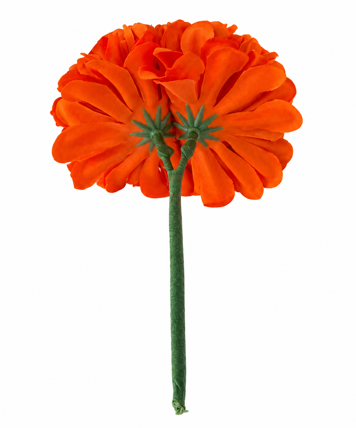 Ramillete pompón Lia naranja para niña flamenca, otra vista