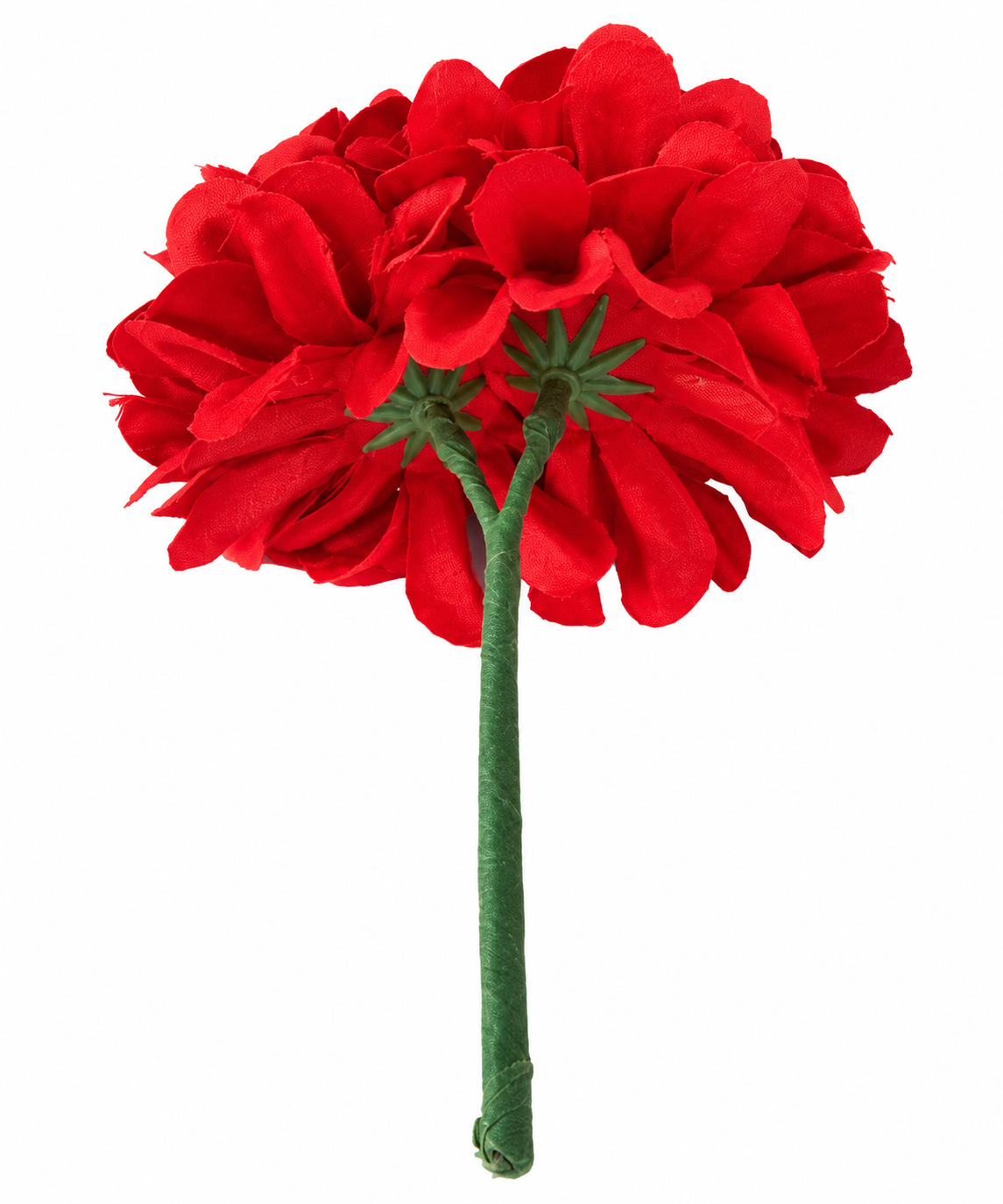 Ramillete pompón Lia rojo para niña flamenca, otra vista