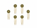 PACK PEINAS 6 MARGARITAS VERDE OLIVA